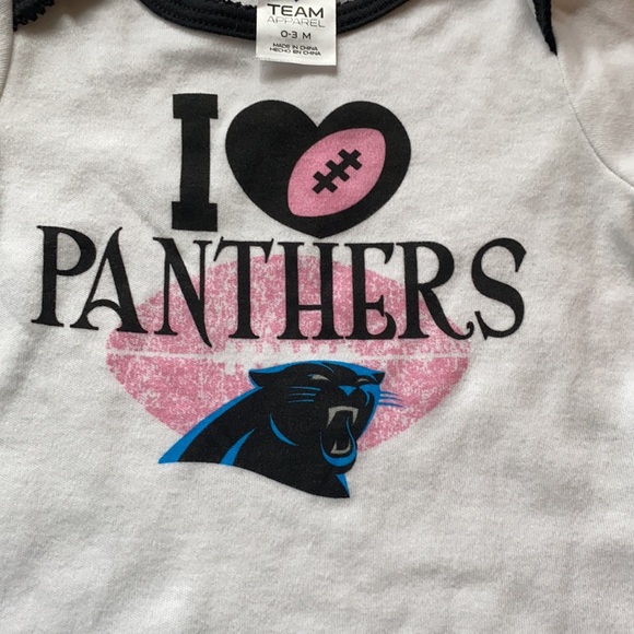NFL 0 to 3 months team apparel I love the Panthers baby onesie - Picture 7 of 9